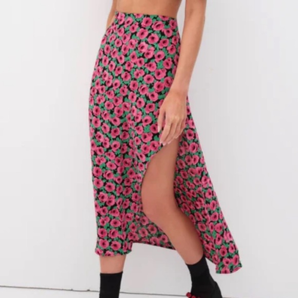 For Love & Lemons x Free People Barolo Midi Skirt | Size Large - Picture 5 of 16